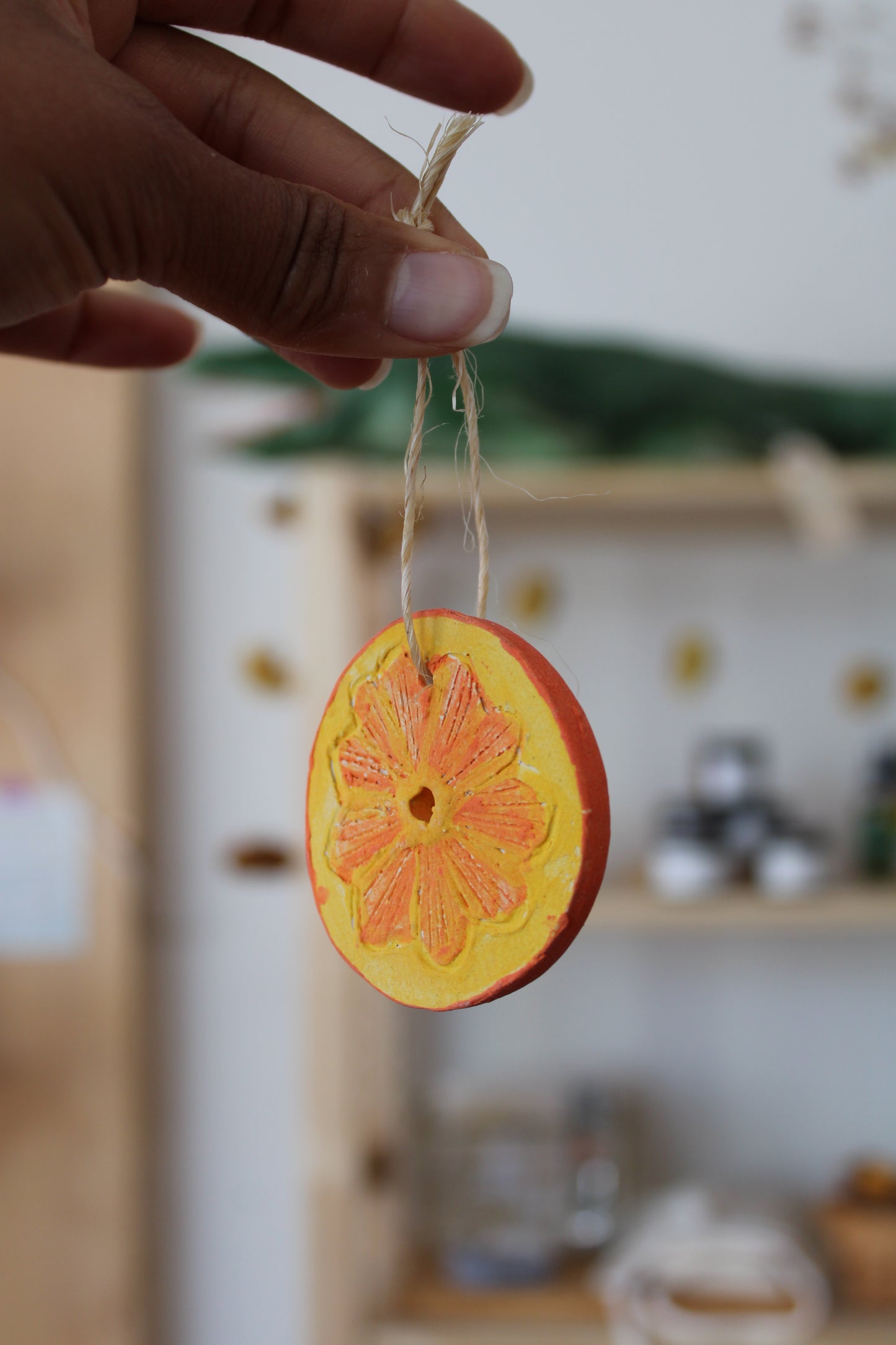Ceramic Orange Ornament
