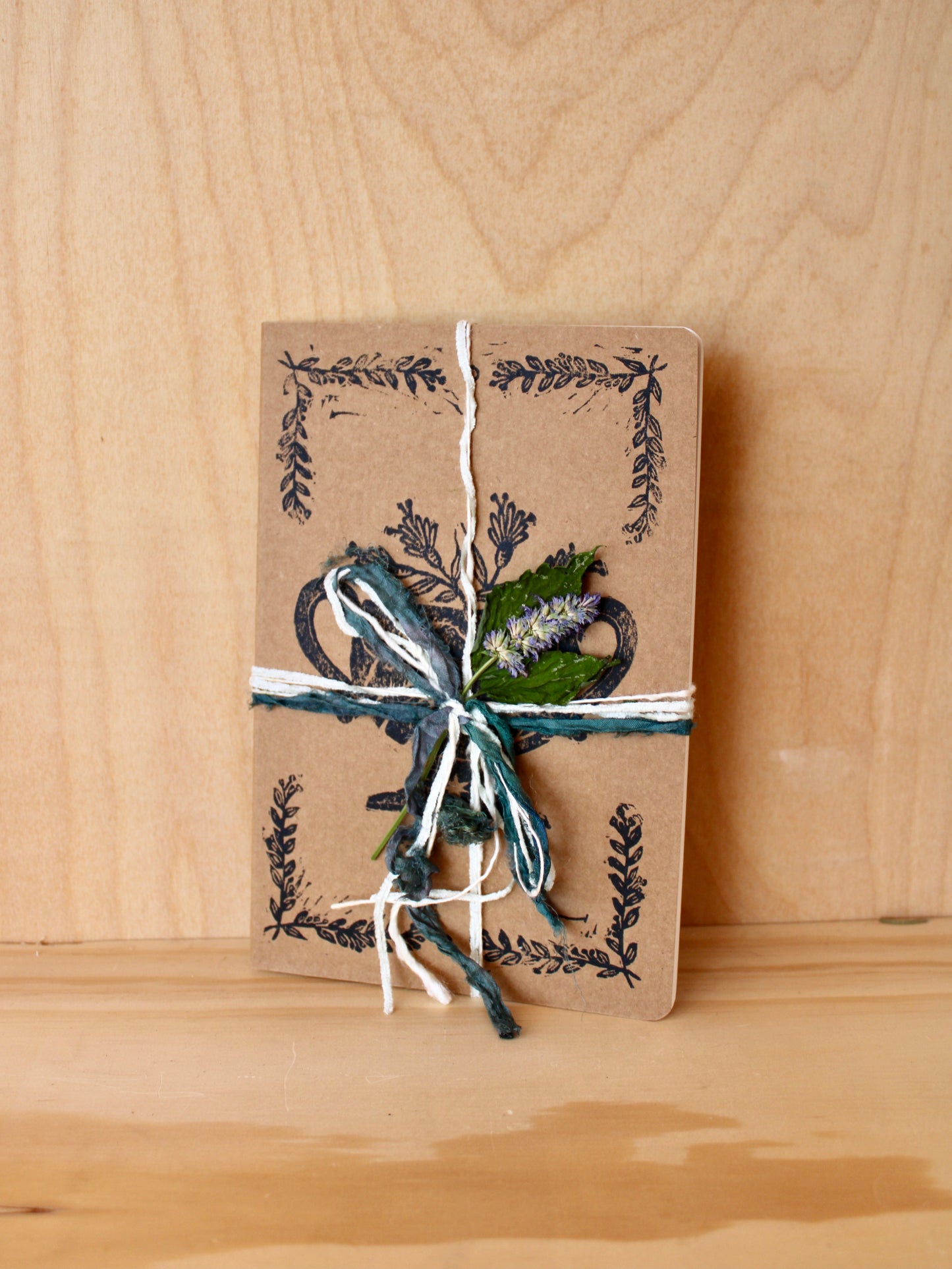 Block Printed Kraft Paper Diary