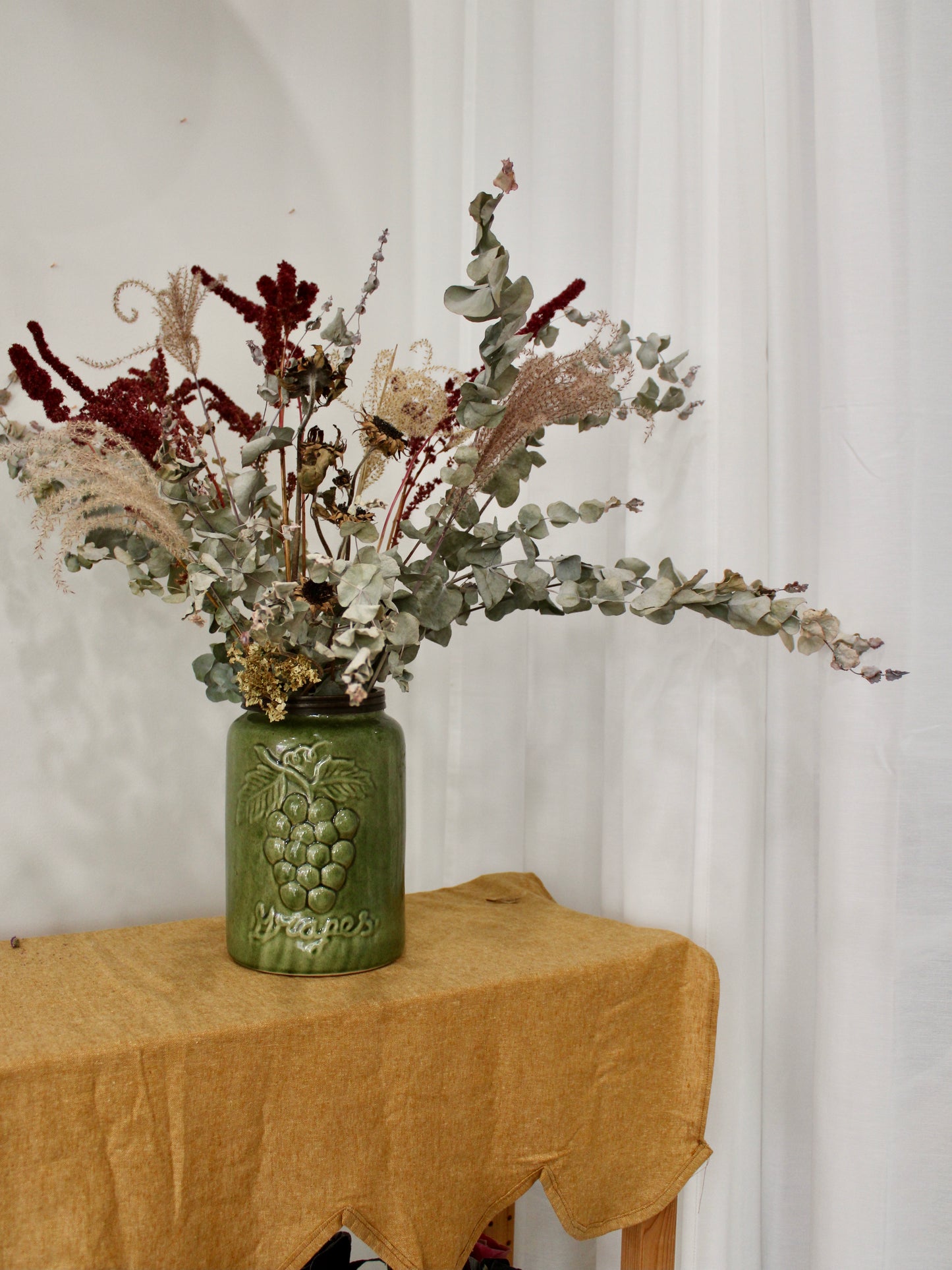 Fall Textures Dried Flower Arrangement