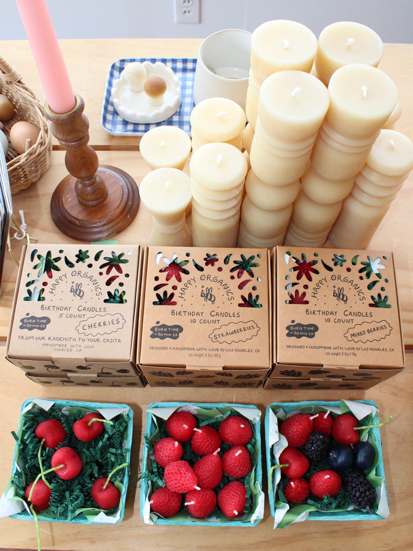 Cherry Birthday Candles - 5 pack