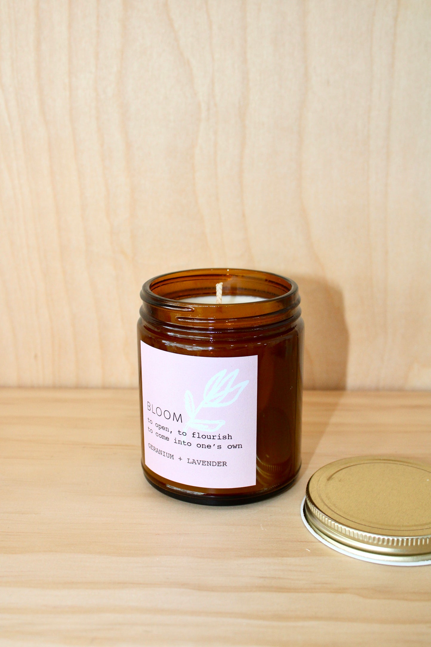 Bloom Amber Candle Jar - 9 oz