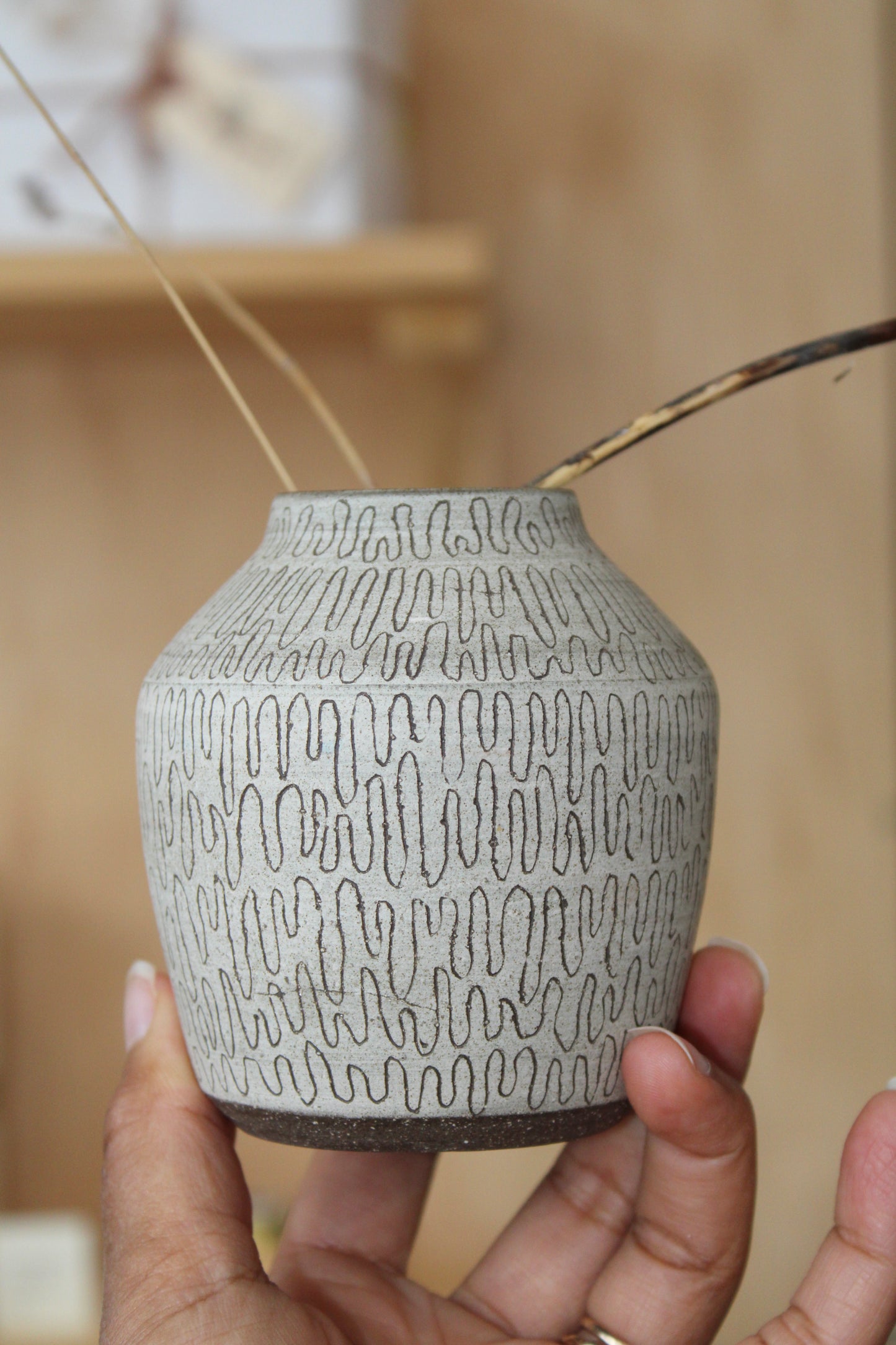 Sgraffito Doodle Vase