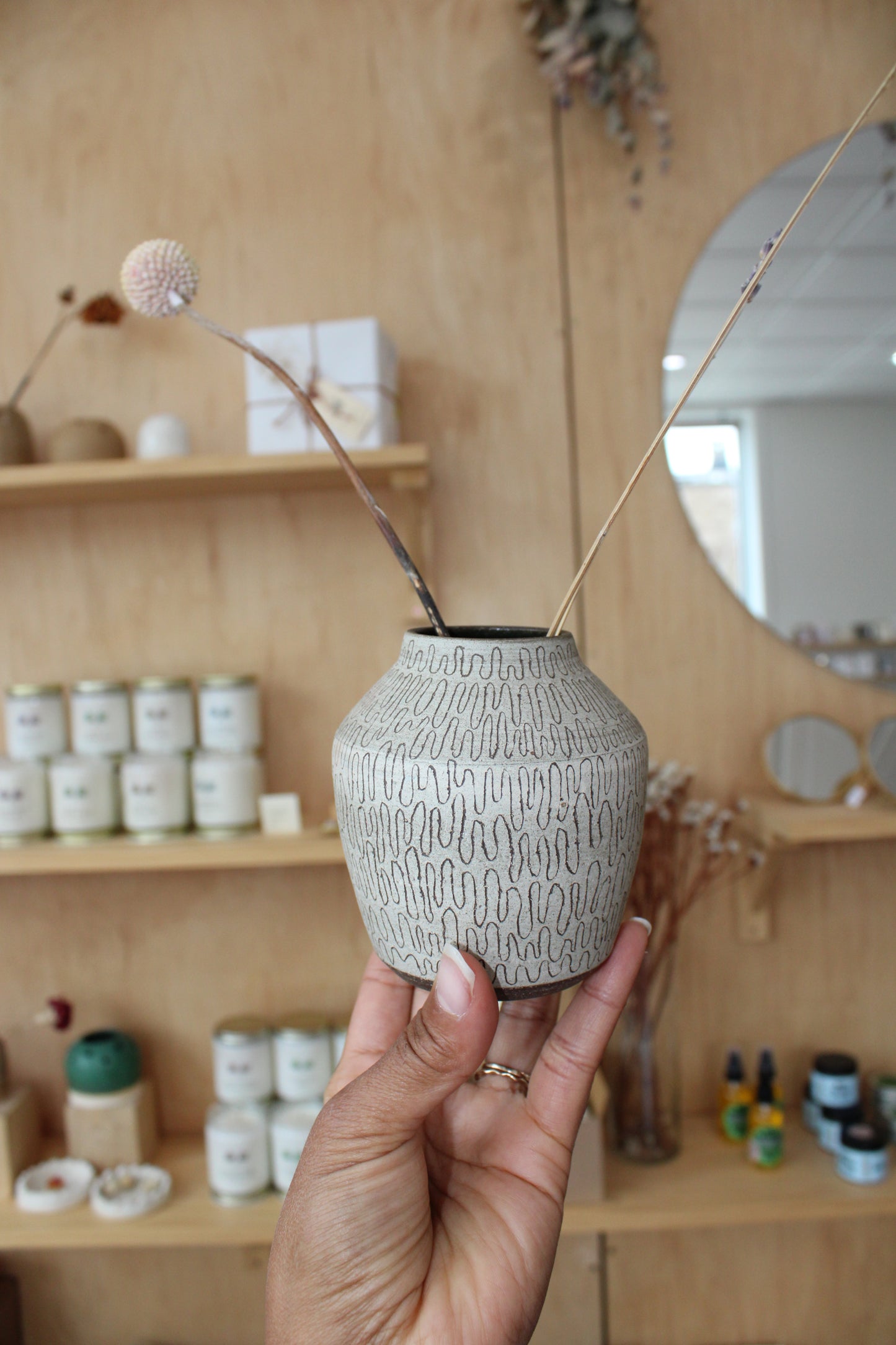 Sgraffito Doodle Vase