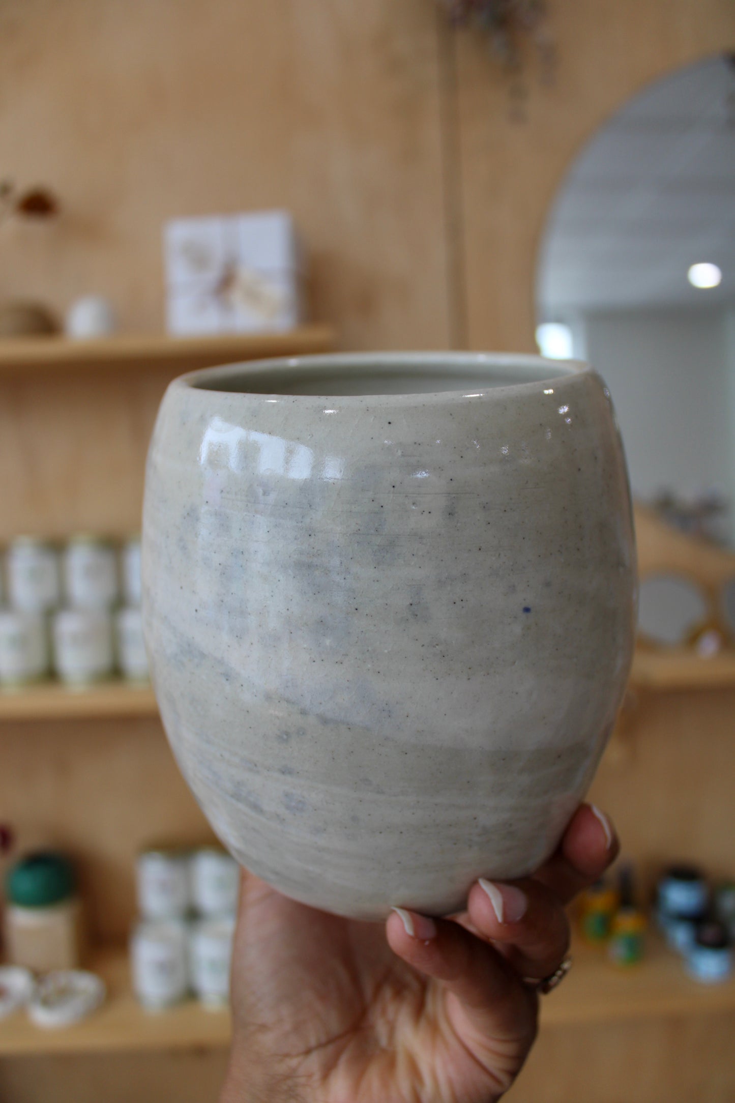 Swirled Clay Body Simple Vase