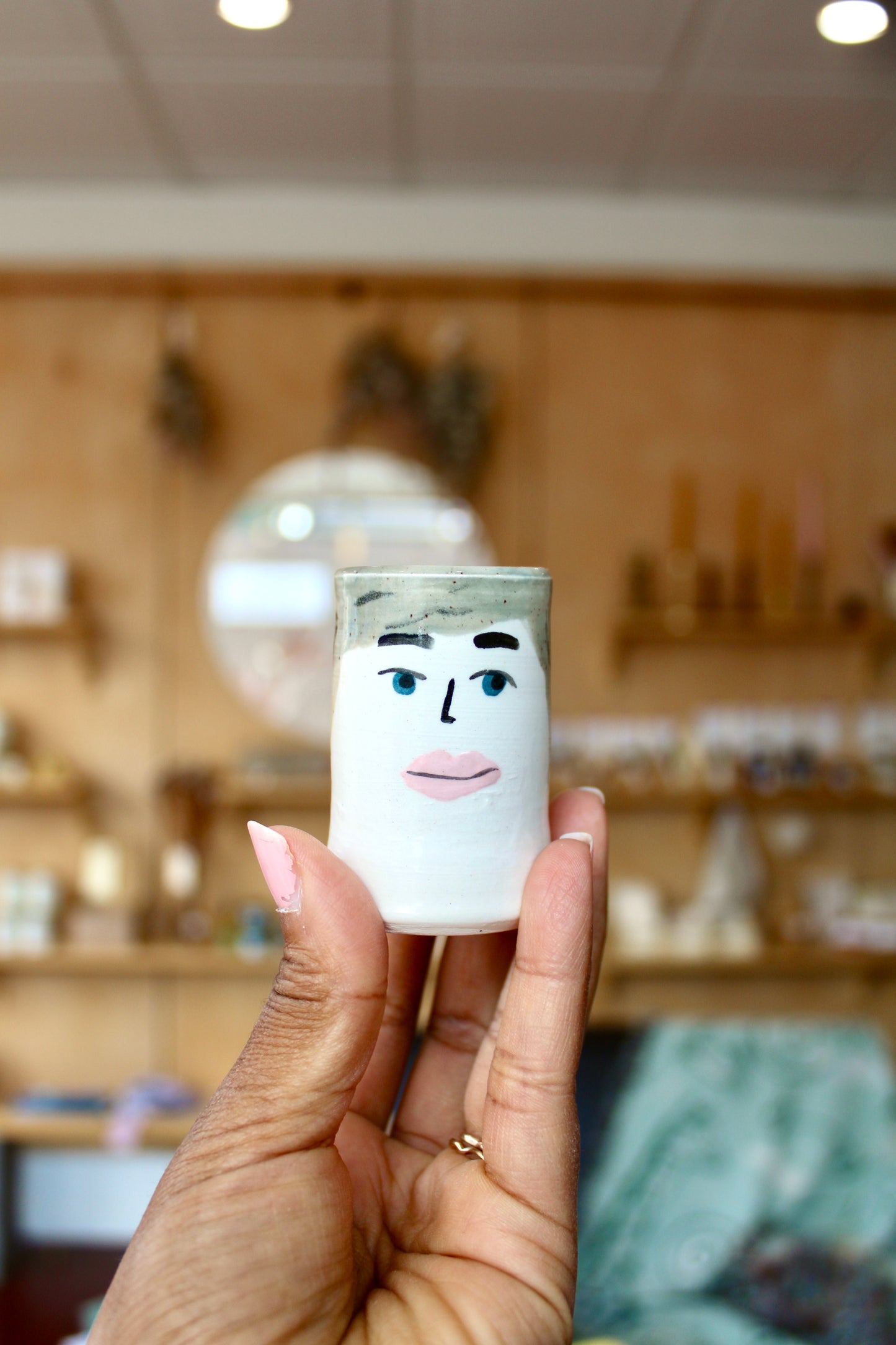 Ceramic Face Vase