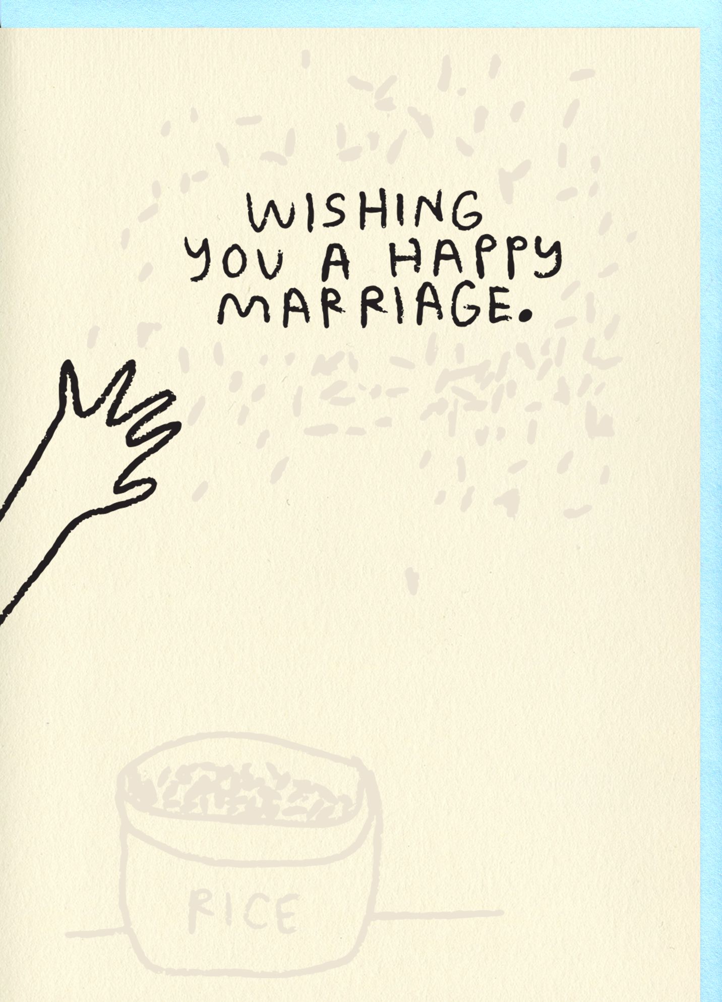 Wishing You a Happy Marriage Rice Throwing Card