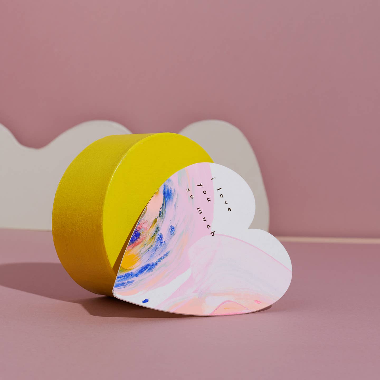 I Love You So Much Rainbow Heart Greeting Card