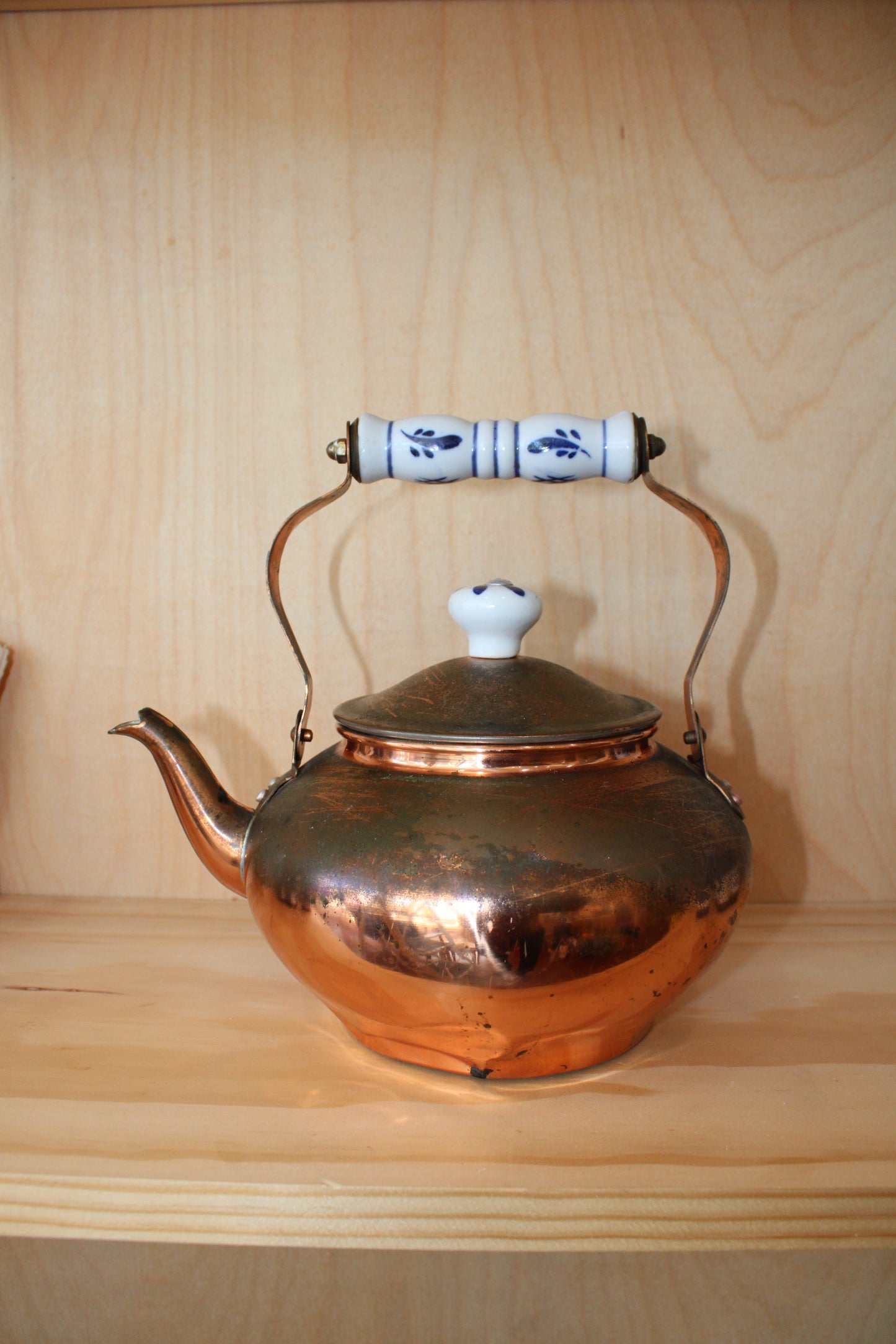 Vintage Copper Tea Kettle