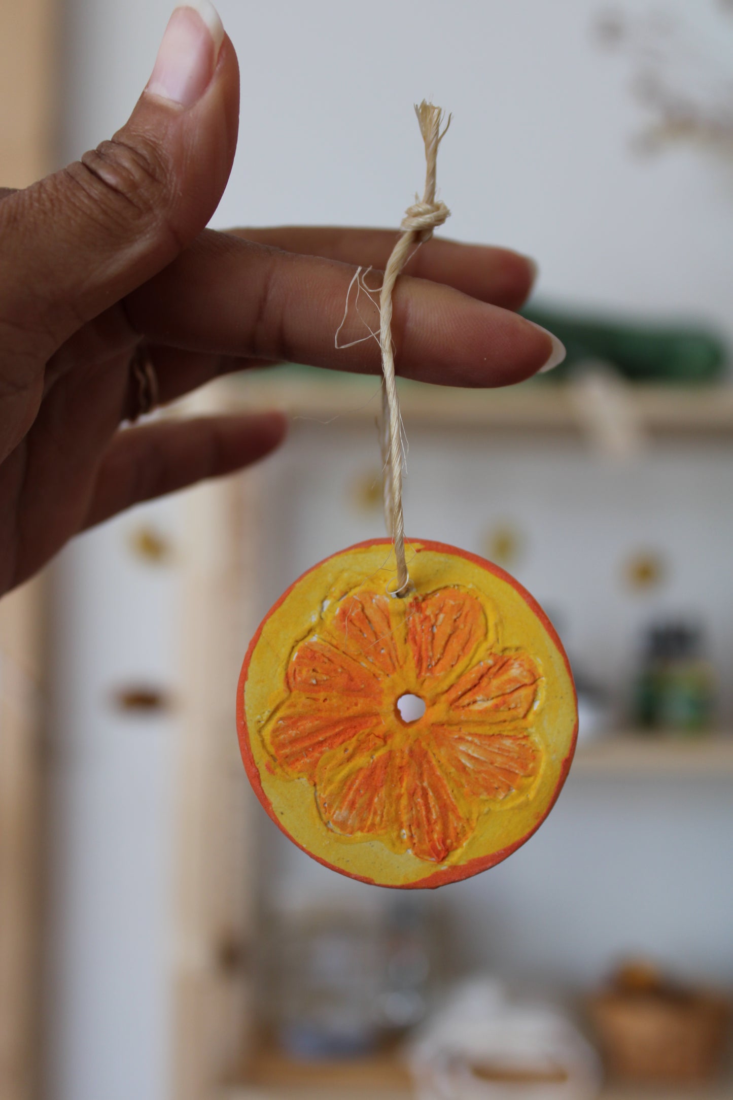 Ceramic Orange Ornament