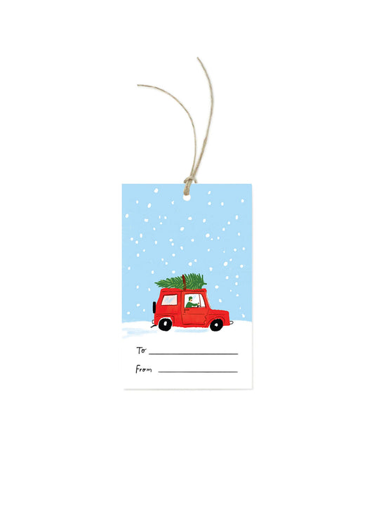 Christmas Jeep Gift Tag