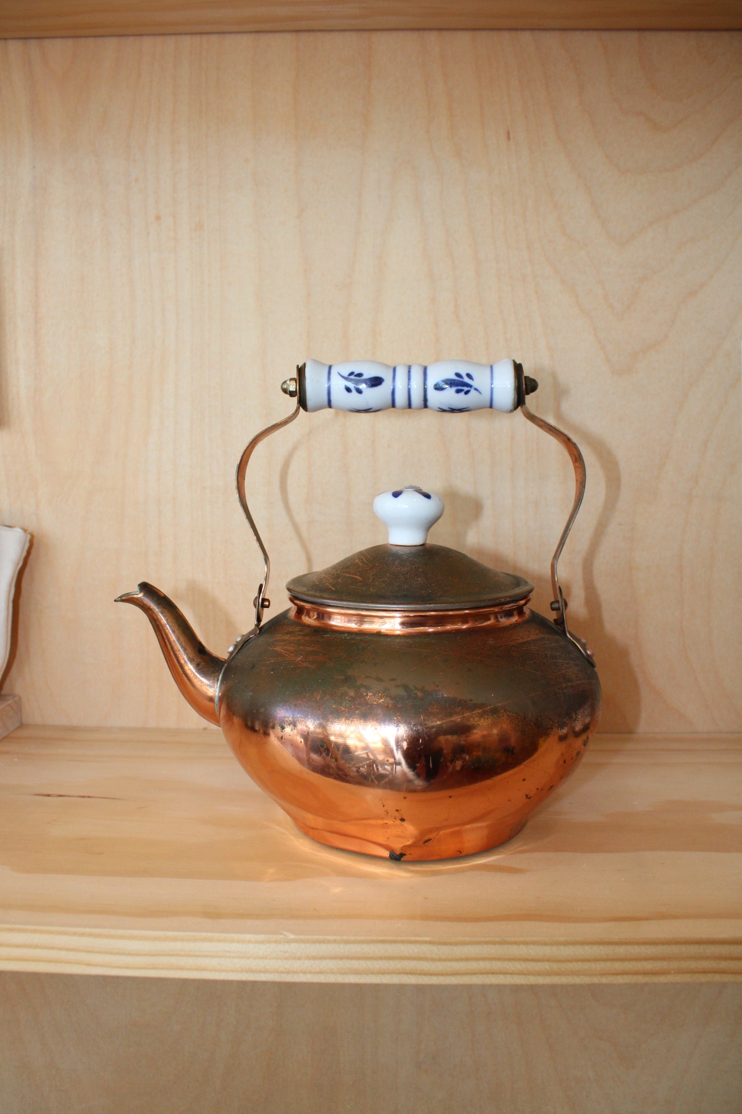 Vintage Copper Tea Kettle