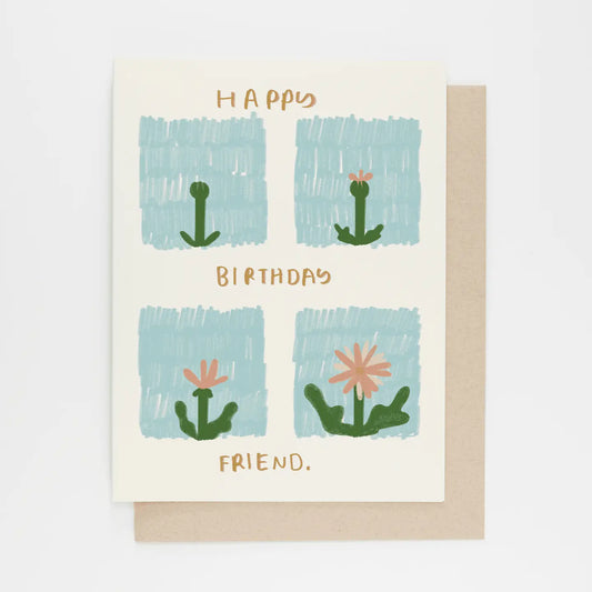 Happy Birthday Flower Friend Card