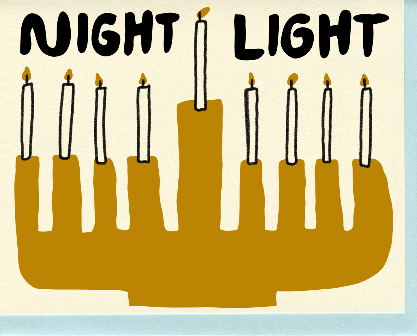 Night Light Hanukkah Greeting Card