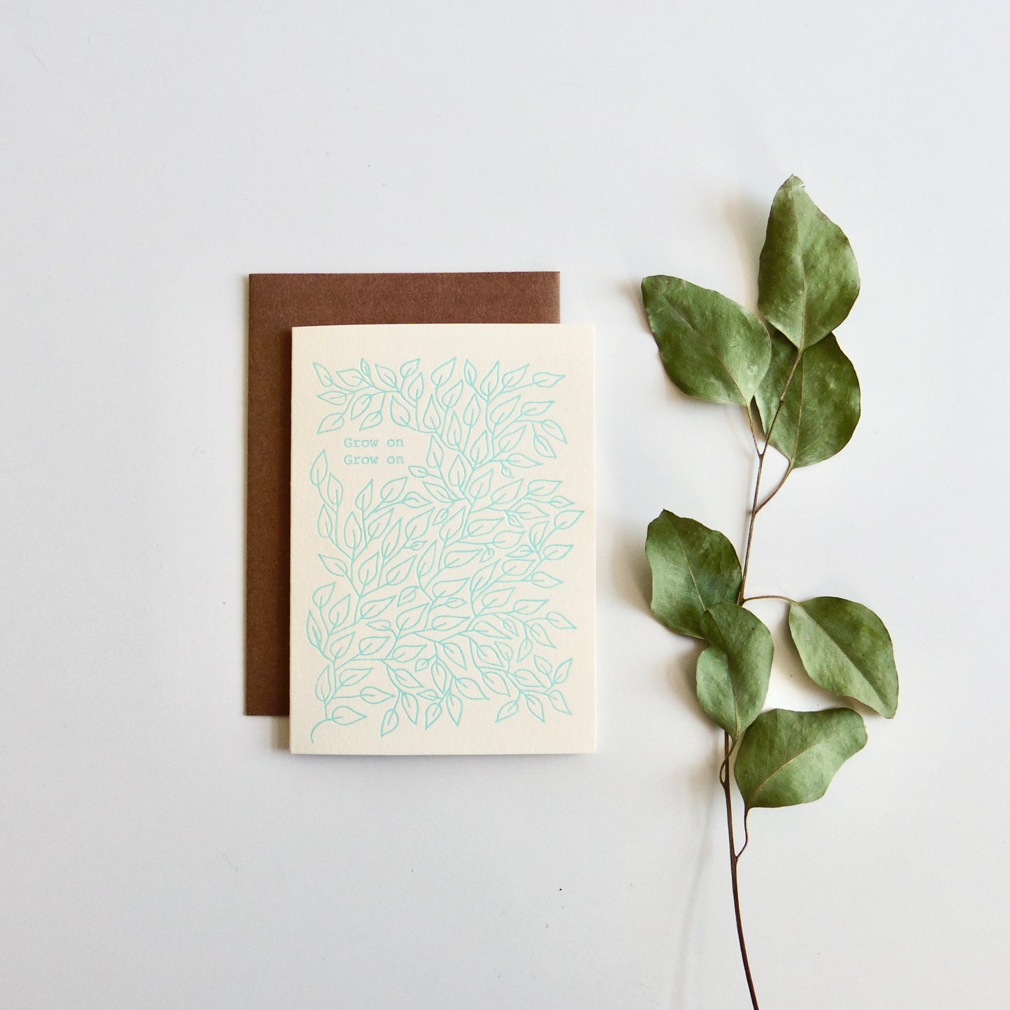 Grow on Letterpress Greeting Card