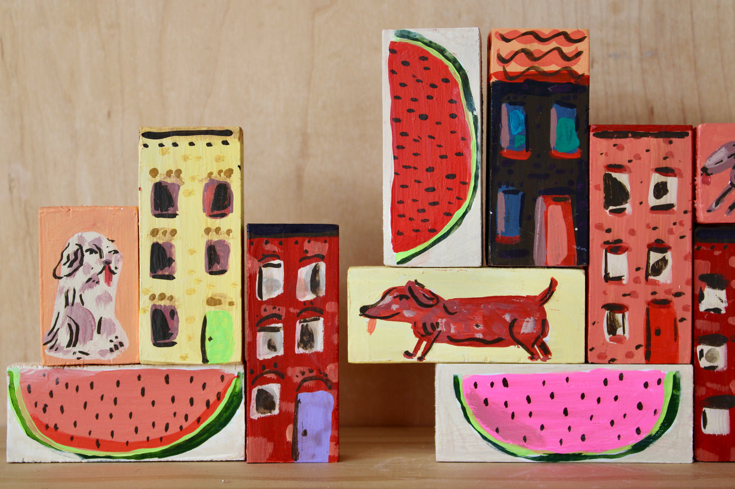Elizabeth Graeber Painted Wood Blocks