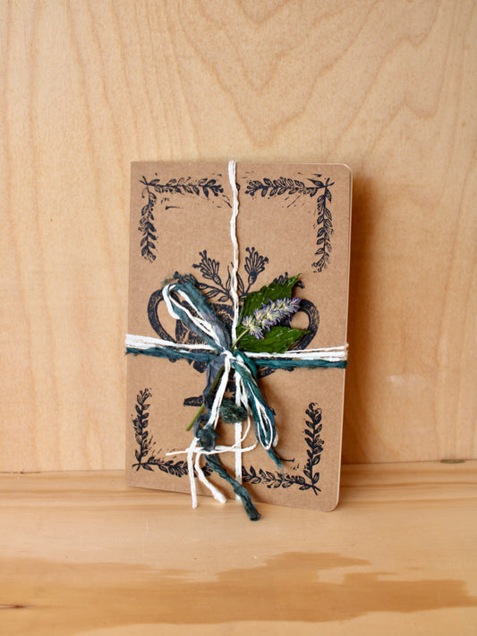Block Printed Kraft Paper Diary