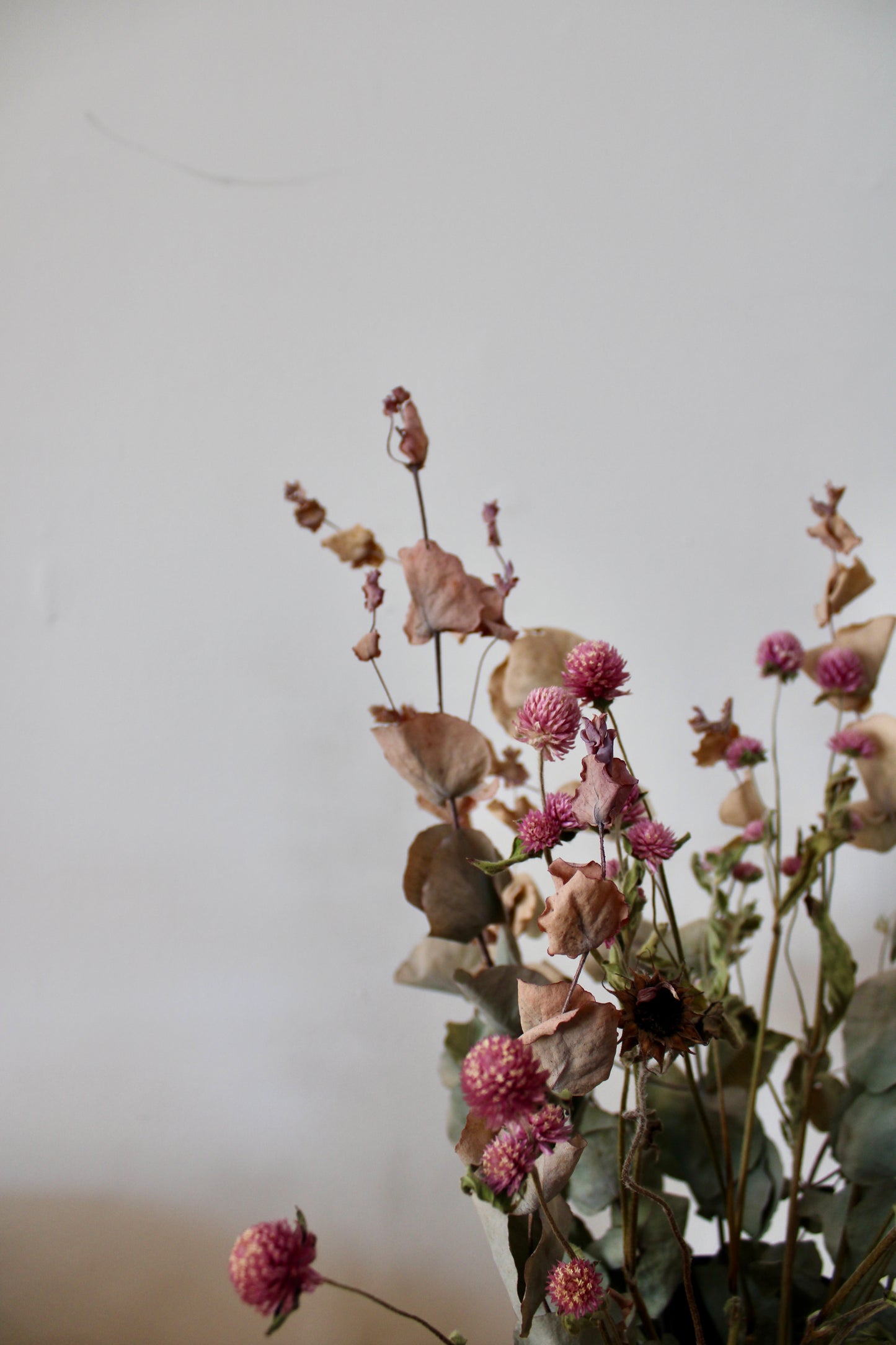 Halloween Cauldron Dry Flower Arrangement