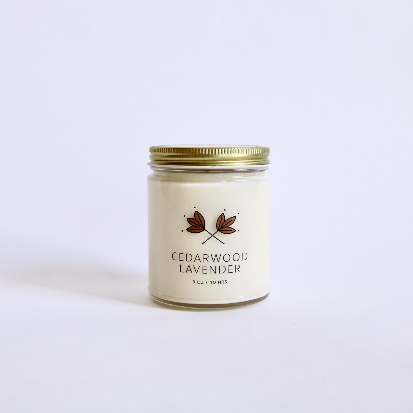 Cedarwood Lavender Soy Wax Candle - 9 oz Jar