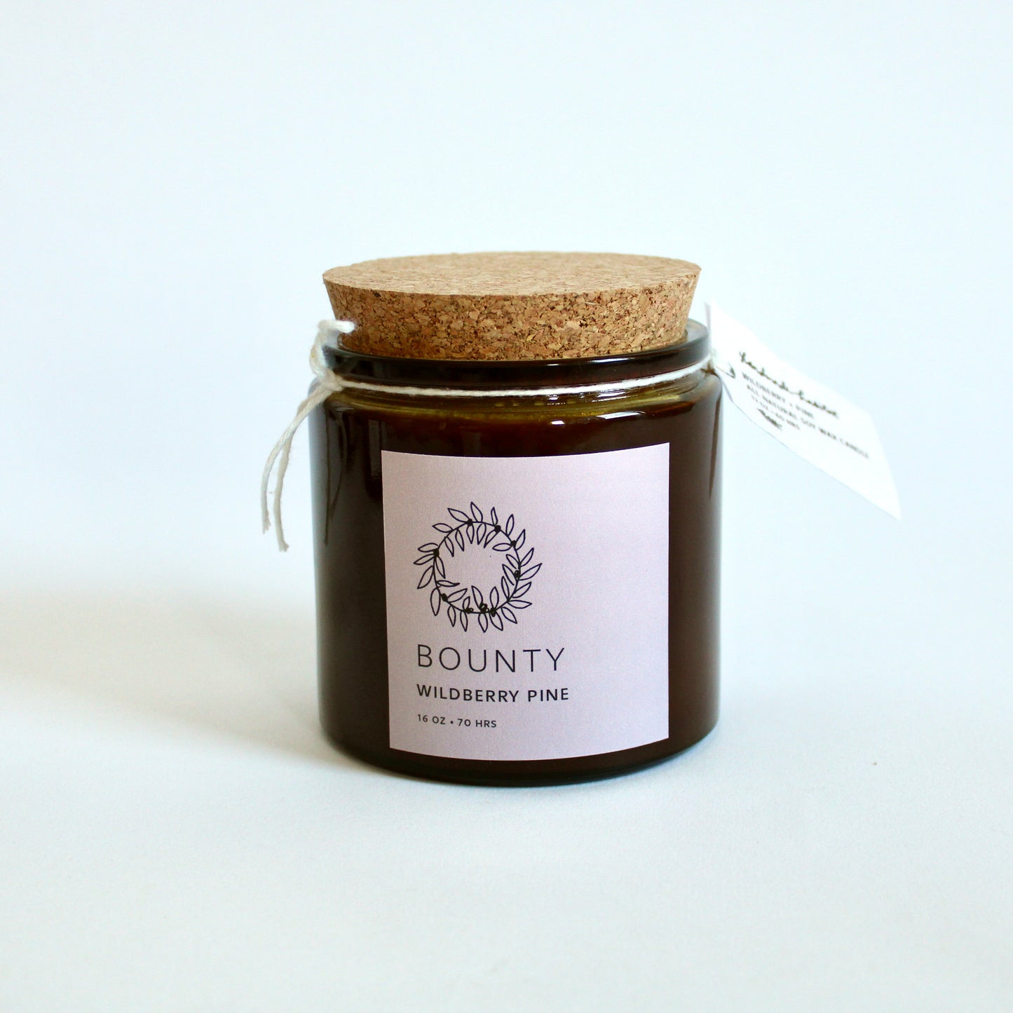 Bounty Wildberry Pine Soy Wax Candle - 16 oz Amber Apothecary Jar