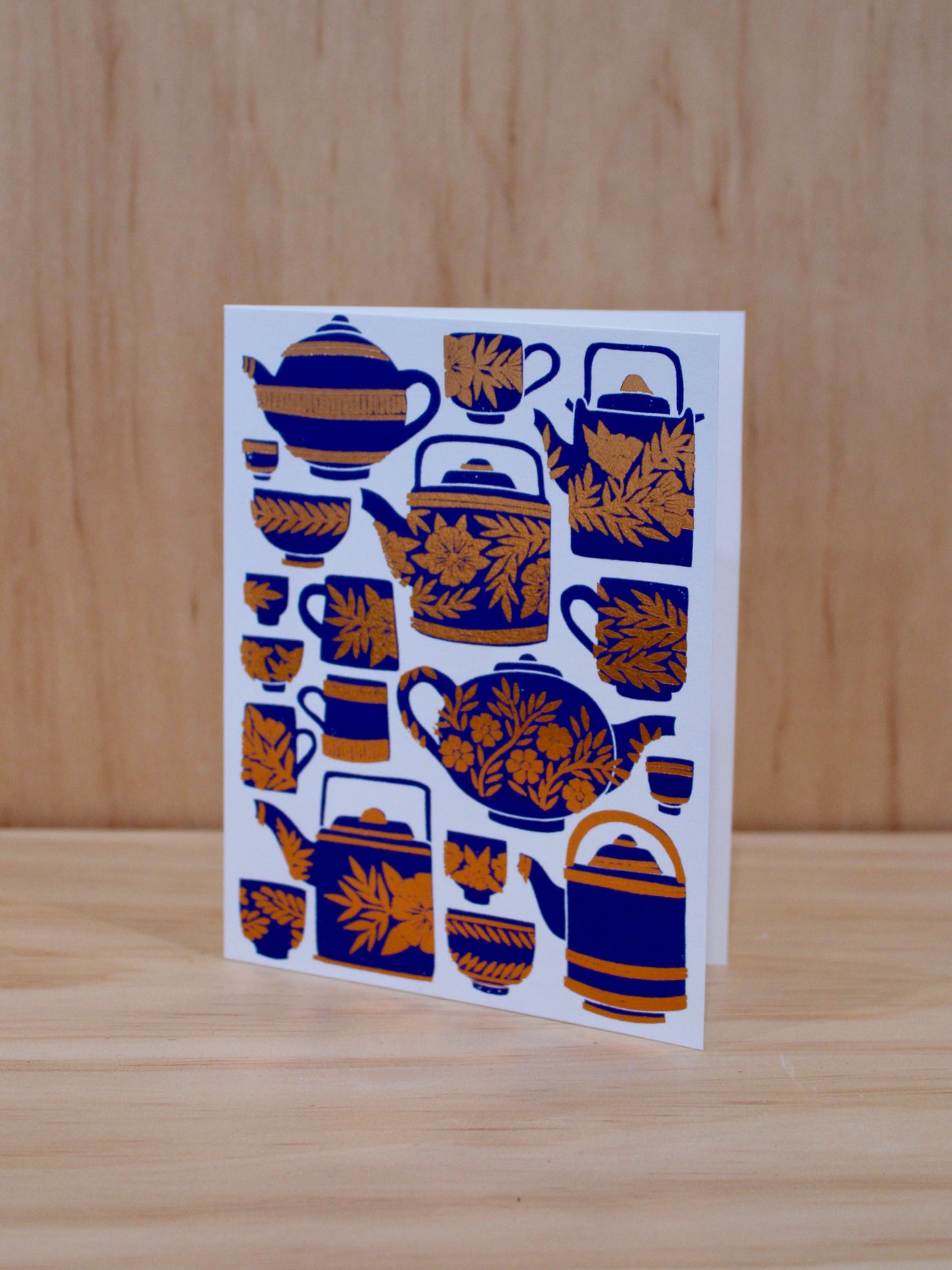 Copper Foil Tea Greeting Card