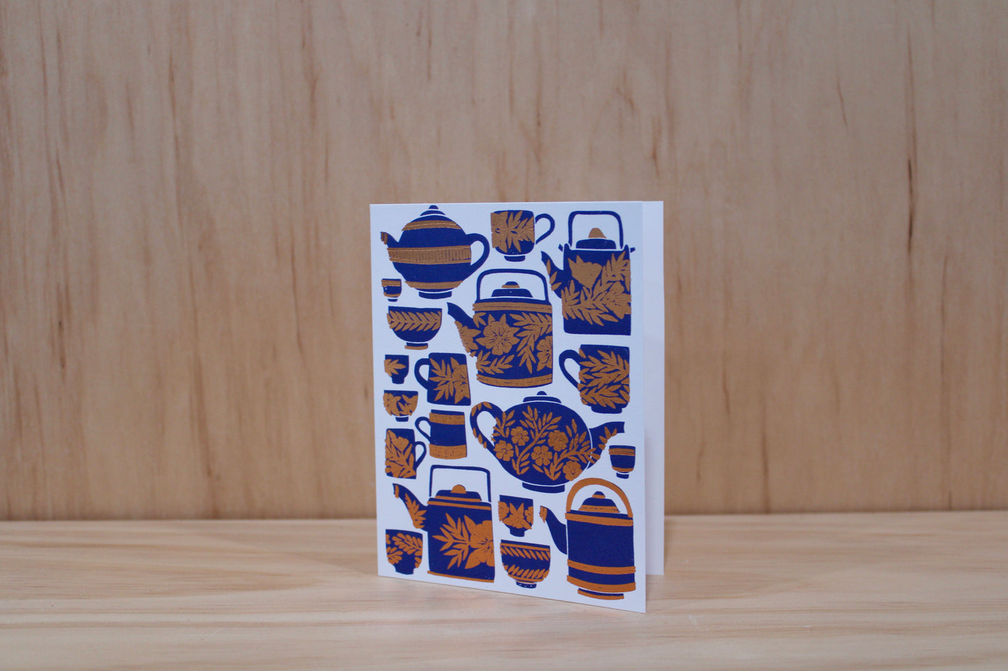 Copper Foil Tea Greeting Card