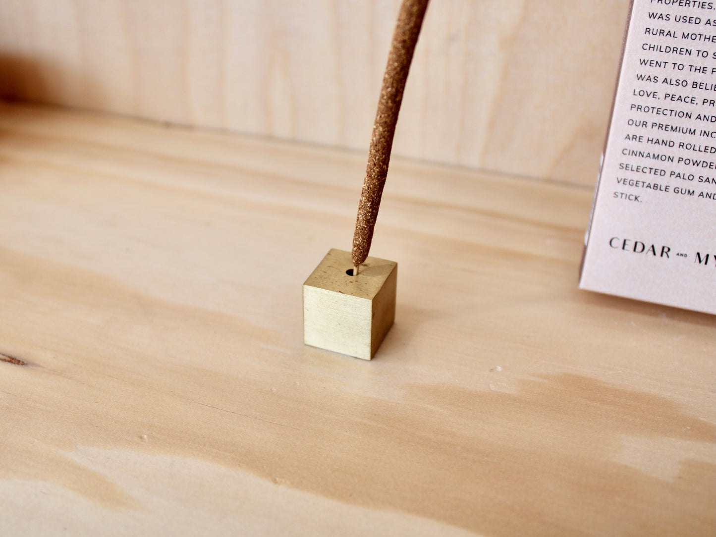 Brass Cube Incense Holder