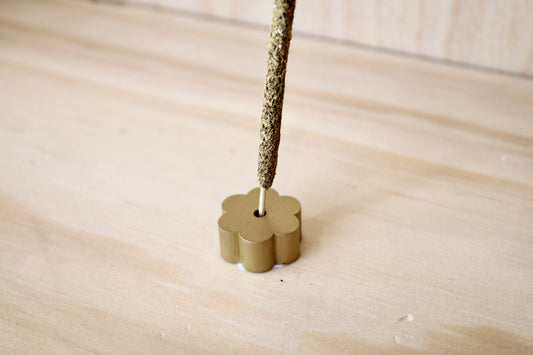 Brass Flower Incense Holder