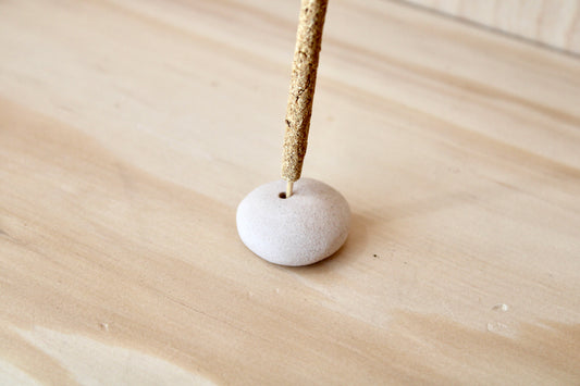 Ceramic Pebble Incense Holder