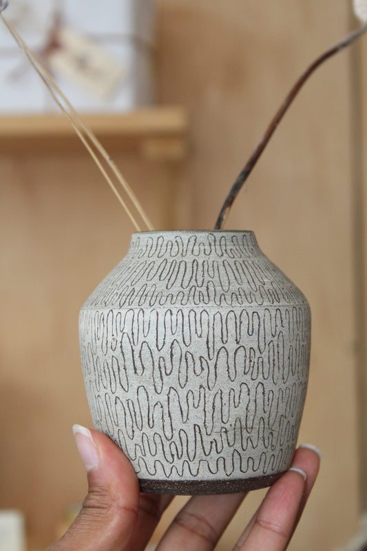 Sgraffito Doodle Vase