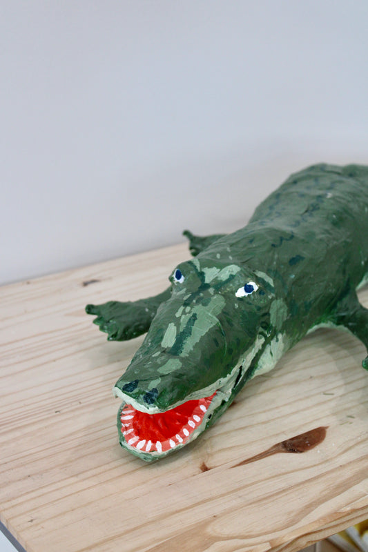 Alligator Paper Mache Sculpture