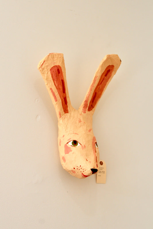 Rabbit Head Paper Mache Taxidermy