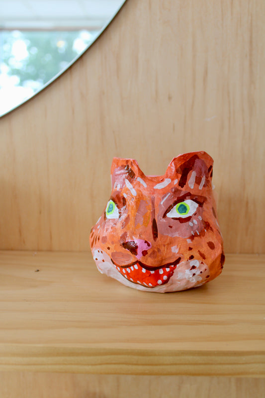 Paper Mache Tiger Vase