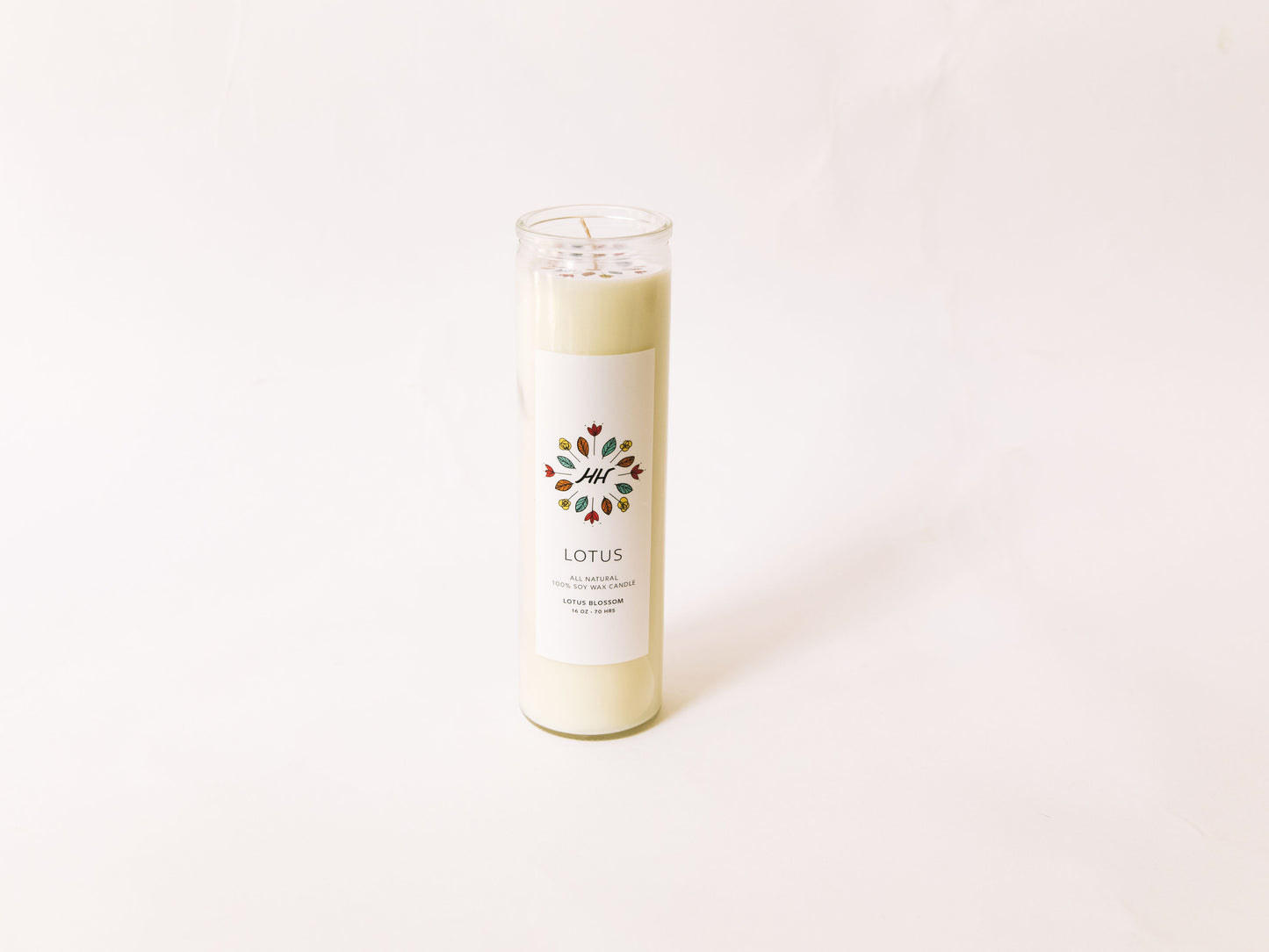 Lotus Soy Candle - 16 oz Prayer Candle