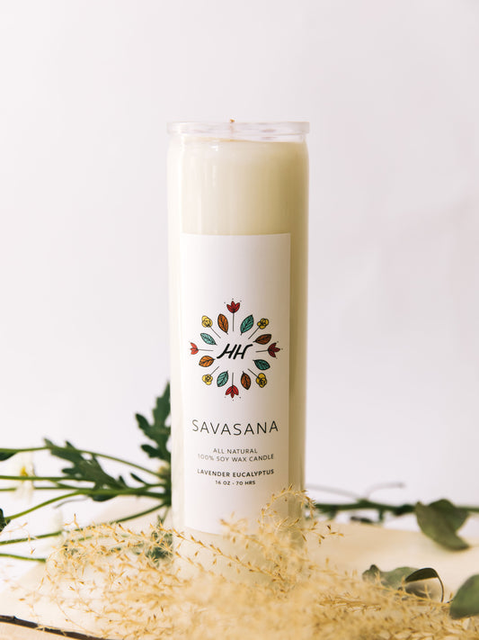 Savasana Soy Candle - 16 oz Prayer Candle