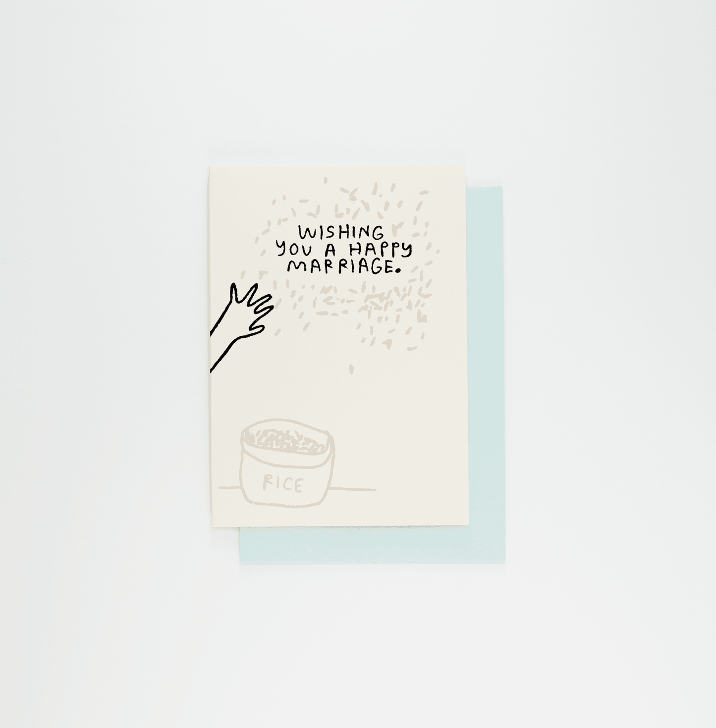 Wishing You a Happy Marriage Rice Throwing Card