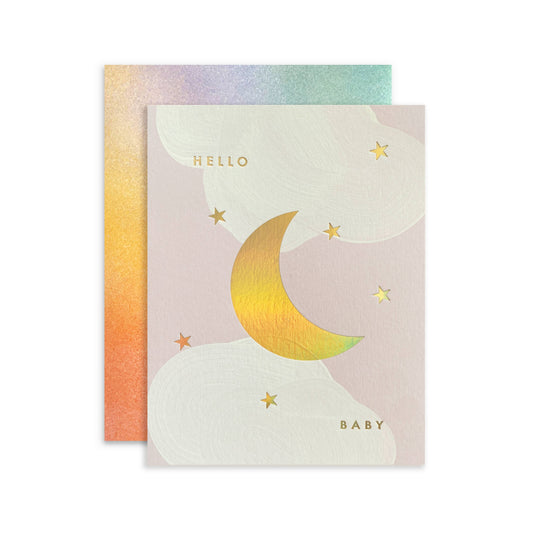 Moon Baby Greeting Card