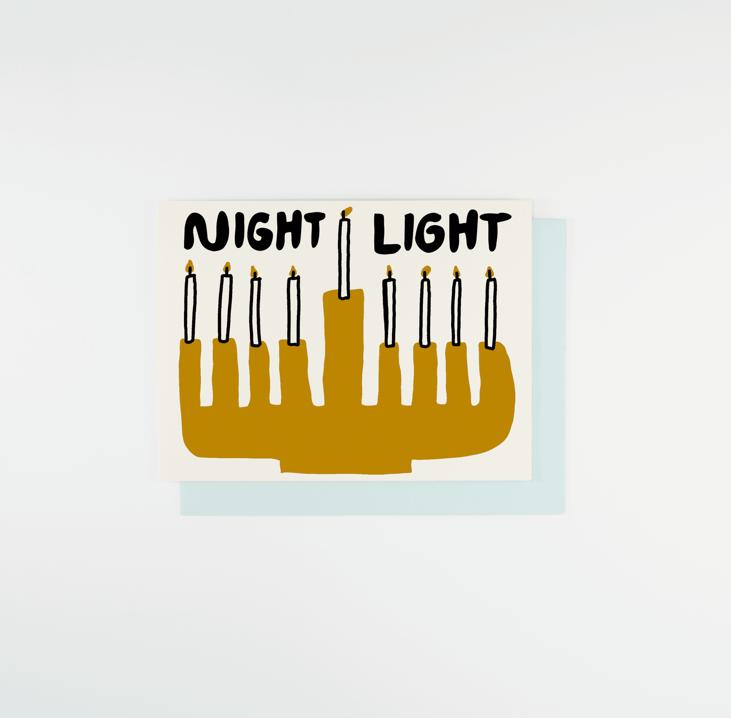 Night Light Hanukkah Greeting Card