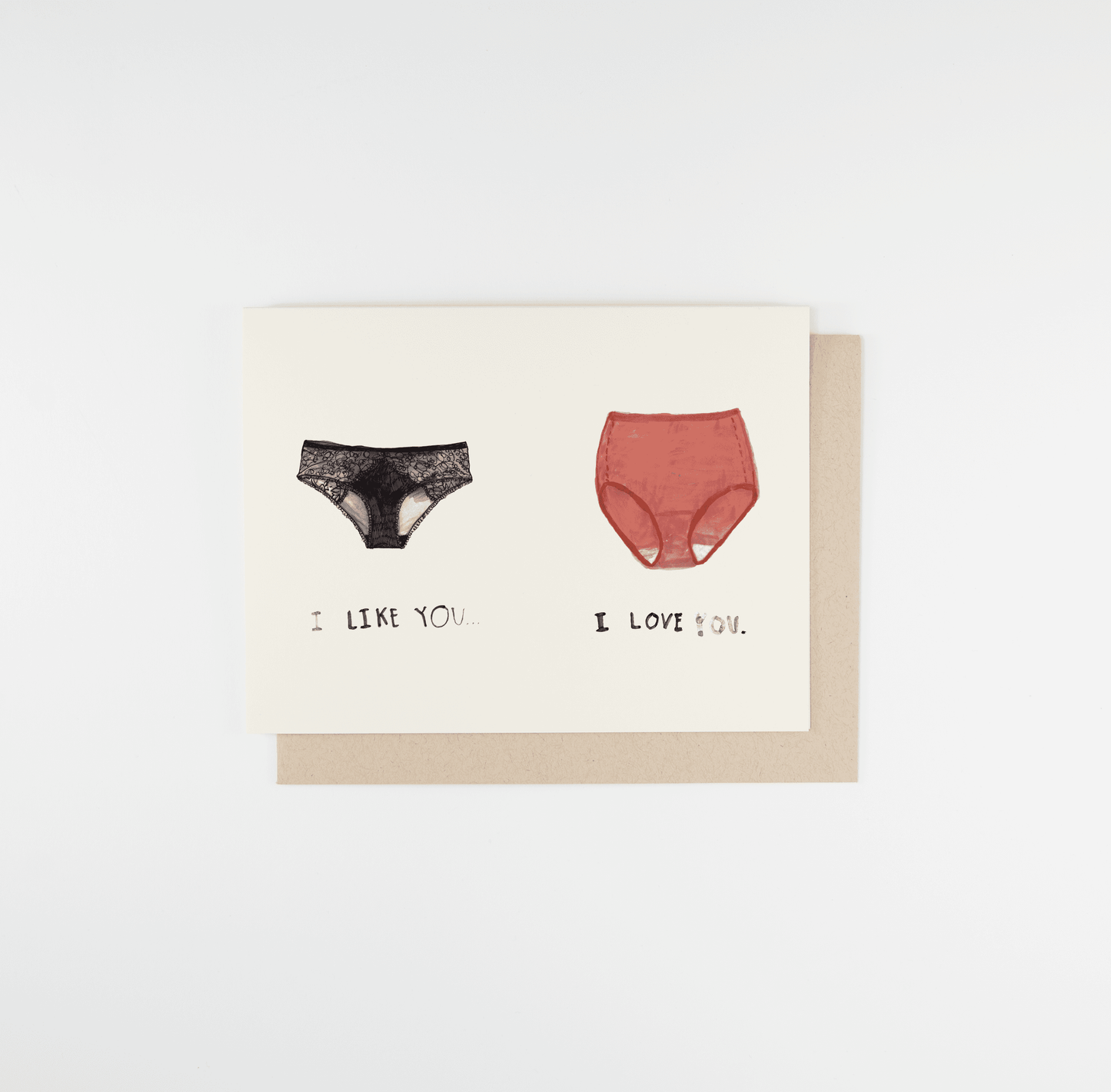 I Like You, I Love You Greeting Card