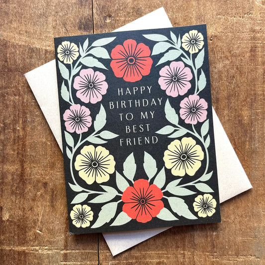 BFF Floral Birthday Card